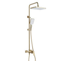 Душевая система Shevanik S4436G, золотой сатин