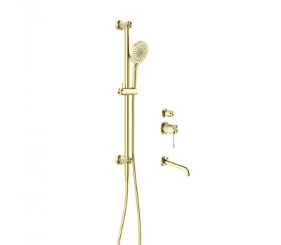Встраиваемый комплект для ванны и душа Feramolli Sole SGL13, золото шампань 