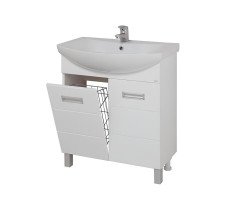 Тумба Onika Балтика 70 напольная, белая, с корзиной (ум. Балтика 70) 107028 Тумба Onika Балтика 70 напольная, белая, с корзиной (ум. Балтика 70) 107028