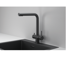 Смеситель для кухни GRANULA KS-7011, ЧЕРНЫЙ МАТОВЫЙ 