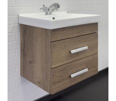 Тумба-умывальник Comforty Никосия 50П дуб темный с раковиной Fest 50 Тумба-умывальник Comforty Никосия 50П дуб темный с раковиной Fest 50