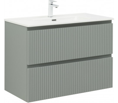 Тумба с раковиной Aquanet Джейн 90 цв.мисти грин (раковина Flat) 00332533 