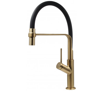 Смеситель для кухни гибкий излив черный Gold K50GB ESKO 