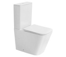 Унитаз ABBER Rechteck AC1210TMW компакт белый матовый, безободковый, смыв торнадо 