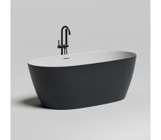 Ванна отдельностоящая 170x81 Salini Sofia 102526MRH RAL9011 снаружи S-stone  