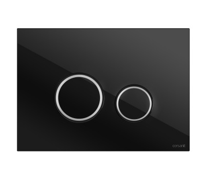 Кнопка Cersanit TWINS для LINK PRO/VECTOR/LINK/HI-TEC стекло черный 64117 черный 