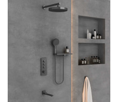 Душевой комплект Vincea VSFW-433TI2RGM встраиваемый, вороненая сталь Душевой комплект Vincea VSFW-433TI2RGM встраиваемый, вороненая сталь