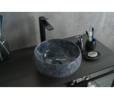 Раковина накладная Gid Mnc481 Под камень глянцевый 