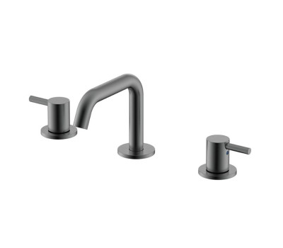 Смеситель на 3 отверстия NEMO Round NM-2317BGM  Gun metal 