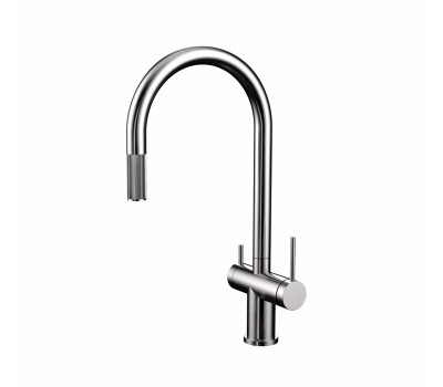 Смеситель для кухни с выдвижным изливом и подключением фильтра WONZON & WOGHAND Хром WW-8020295-CR 
