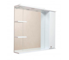 Шкаф-зеркало Onika Эльбрус 90 белый, правый, с подсветкой 209004 