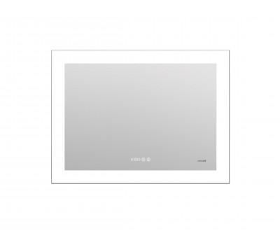 Зеркало Cersanit LED 060 design pro 80x60 с подсветкой часы с антизапотеванием прямоугольное KN-LU  