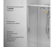 Дверь душевая в нишу AM.PM Gem W90G-110-1-195MT Стекло прозрачное; профиль хром матовый 