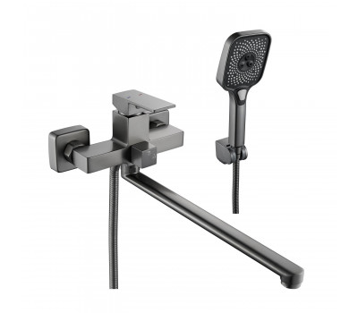 Смеситель для ванны Shevanik S9622T, оружейная сталь