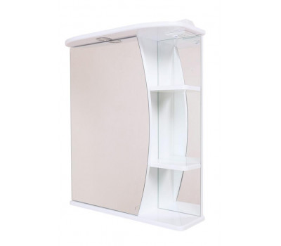 Шкаф-зеркало Onika Луна 55 белый, левый, с подсветкой 205520 