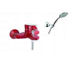 Смеситель для ванны Fiore KEVON CHIC 81RX8150, хром/красный