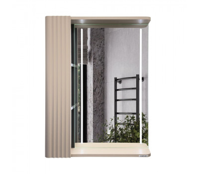 Зеркало-шкаф Comforty Ангара-60 дуб латте с LED подсветкой 00-00020689 