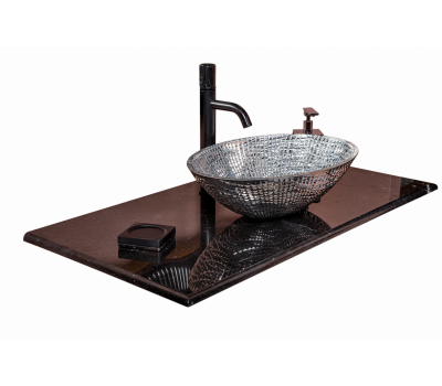 Столешница мрамор 101см Armadi Art Nero Marquina для раковин хрусталь, LV204 857-101-NM 