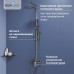 Душевая стойка черная со смесителем из стали RGW SP-24B 59140124-04 Душевая стойка черная со смесителем из стали RGW SP-24B 59140124-04