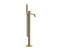 Смеситель для ванны напольный Raiber RPG-010, золото Смеситель для ванны напольный Raiber RPG-010, золото