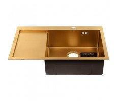 Мойка D7851HG-R MELANA ProfLine 3,0/220 ЗОЛОТО врезная прямоугольная правая D7851HG-R 