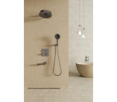 Душевая система встраиваемая с тропическим душем и термостатом ОМГ! 1011GM графит Bronze de Luxe 