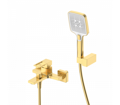 Смеситель для ванны с душем DQ Dortmund короткий излив мат.золото DA1713207 