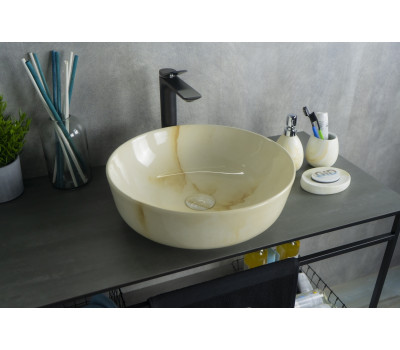 Раковина накладная Gid Mnc526 Под камень глянцевый 