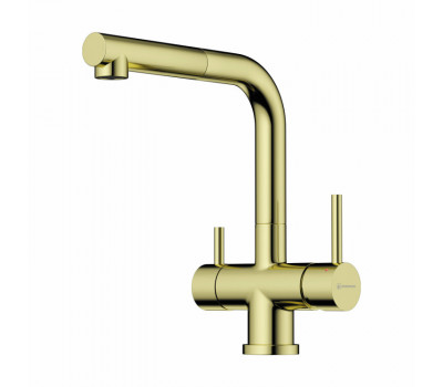 Смеситель для кухни OMOIKIRI Takamatsu-S, цвет-светлое золото 4994476 