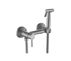 Гигиенический душ со смесителем Shevanik S107T, оружейная сталь