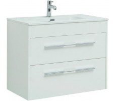 Тумба с раковиной Aquanet Августа 80 (Flat) цв.белый глянец (281156) 