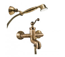 Смеситель для ванны PAINI Duomo с аксессуаром, старая бронза (F3) 88F3105KM 