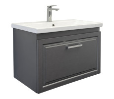 Тумба-умывальник Comforty Бросно-80П оружейная сталь с раковиной Como 80 00-00020687 Тумба-умывальник Comforty Бросно-80П оружейная сталь с раковиной Como 80 00-00020687