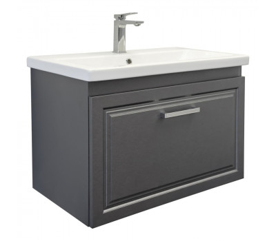 Тумба-умывальник Comforty Бросно-80П оружейная сталь с раковиной Como 80 00-00020687 Тумба-умывальник Comforty Бросно-80П оружейная сталь с раковиной Como 80 00-00020687