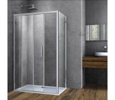 Душевой уголок Vincea  Soft VSR-3SO8011CL, 1100*800, хром, стекло прозрачное 