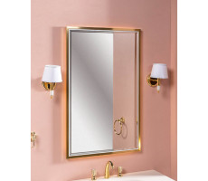 Зеркало Armadi ArtMONACO с подсветкой 70х110см глянец белая +золото 566-WG 