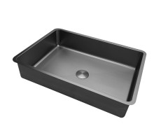 Раковина встраиваемая снизу ABBER Wasser Kreis AF2402GM оружейная сталь Раковина встраиваемая снизу ABBER Wasser Kreis AF2402GM оружейная сталь