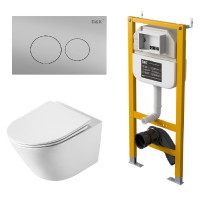 Комплект DQ унитаз DT1476516, инсталляция DI8050127, клавиша смыва DB1529002.2 (DS1471604) 