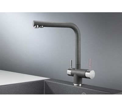 Смеситель для кухни GRANULA 2305, ГРАФИТ 