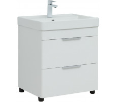 Тумба с раковиной Aquanet Ирис new 60 (Ирис Т) напольная 2 ящ. цв.белый глянец 00367337 Тумба с раковиной Aquanet Ирис new 60 (Ирис Т) напольная 2 ящ. цв.белый глянец 00367337