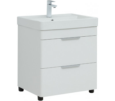 Тумба с раковиной Aquanet Ирис new 60 (Ирис Т) напольная 2 ящ. цв.белый глянец 00367337 Тумба с раковиной Aquanet Ирис new 60 (Ирис Т) напольная 2 ящ. цв.белый глянец 00367337