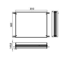 Встраиваемая монтажная рама для зеркального шкафа Emco Asis 9897 000 08  