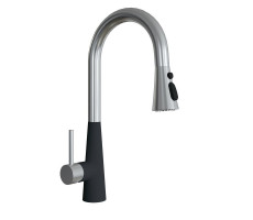 Смеситель для кухни с выдвижным изливом Florentina ВИТА 313.29Н.1223.302, антрацит 