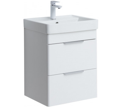 Тумба с раковиной Aquanet Ирис new 50 (Ирис Т) подвесная 2 ящ. цв. белый глянец 00367336 Тумба с раковиной Aquanet Ирис new 50 (Ирис Т) подвесная 2 ящ. цв. белый глянец 00367336
