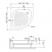 Душевой поддон полукруглый RGW BP/CL-S  800x800 16180488-51  