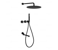 Прогрессивный комплект для ванны и душа 3 в 1 Feramolli BL742-12 (30см.), черный матовый Прогрессивный комплект для ванны и душа 3 в 1 Feramolli BL742-12 (30см.), черный матовый
