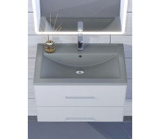 Раковина для ванной кварцевая Uperwood Foster Quartz 70х45,5х17,5 см, серая матовая, бетон 291030033 Раковина для ванной кварцевая Uperwood Foster Quartz 70х45,5х17,5 см, серая матовая, бетон 291030033