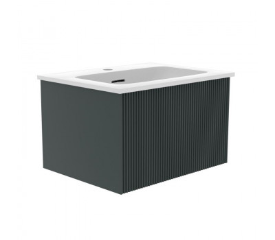 Тумба под раковину подвесная La Fenice Terra FNC-01-TER-G-60, серо-зеленая 