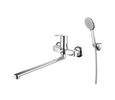 Смеситель для ванны с ручным душем Azario длинный излив, хром AZ-HU245908 