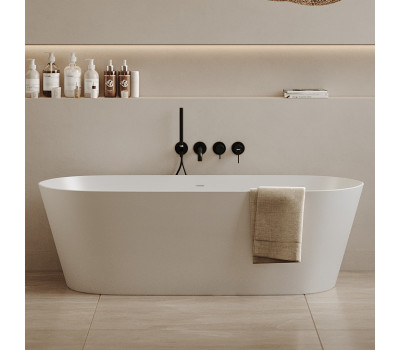 Ванна из искусственного камня ABBER Stein AS9622 белая матовая 